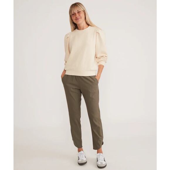 Marine Layer Pants - Marine Layer Allison Pant Dusty Olive Sm Tencel Lightweight Casual Comfortable